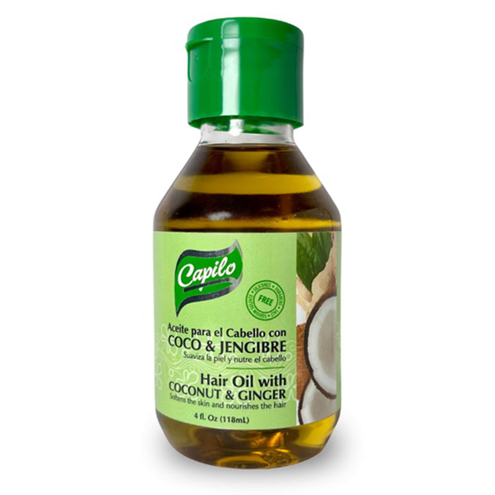 Capilo Coconut and Ginger Oil with Skin and Hair Formula 4Oz (118ml)